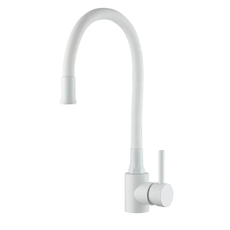 Смеситель для кухни FRAP F40994-8 с гибким изливом, белый
