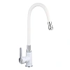 Смеситель для кухни FRAP F4041 с гибким изливом, белый Смеситель для кухни FRAP F4041 с гибким изливом, белый
