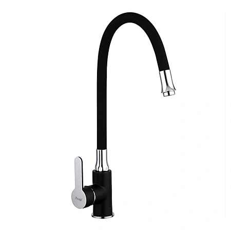 Смеситель для кухни FRAP F4042 с гибким изливом, черный