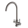 Смеситель для кухни FRAP F43899-49 с подключением к фильтру, оружейная сталь Смеситель для кухни FRAP F43899-49 с подключением к фильтру, оружейная сталь