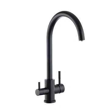 Смеситель для кухни FRAP F43899-46 с подключением к фильтру, черный