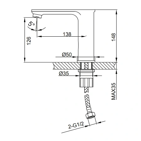 Смеситель для раковины Frap F514-1 сенсорный, хром Смеситель для раковины Frap F514-1 сенсорный, хром
