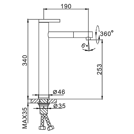Смеситель для раковины Frap F1052-15 белый Смеситель для раковины Frap F1052-15 белый