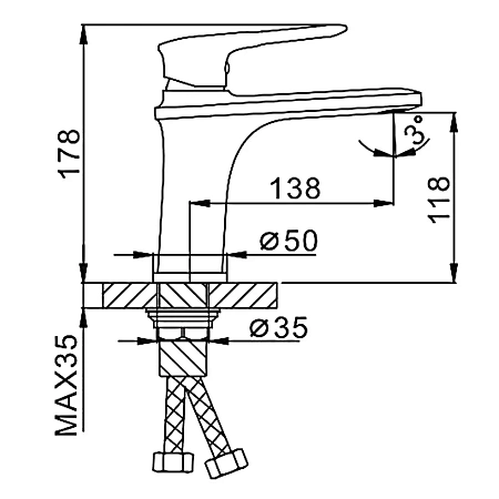 Смеситель для раковины Frap F1049 белый/хром Смеситель для раковины Frap F1049 белый/хром