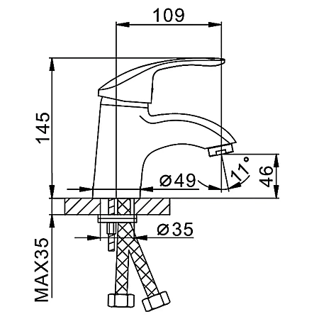 Смеситель для раковины Frap F1021 хром Смеситель для раковины Frap F1021 хром