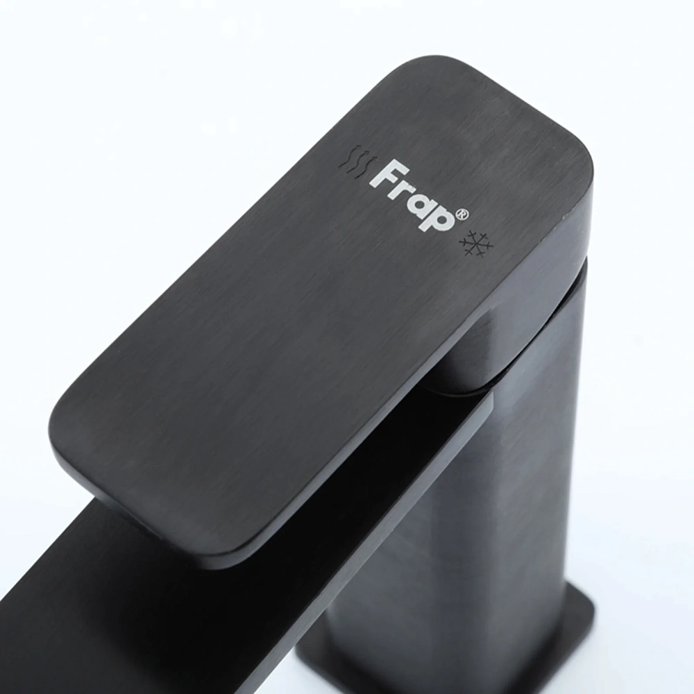 Смеситель для раковины Frap F10202-6 черный — Изображение 9
