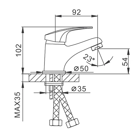 Смеситель для раковины Frap F1039-B хром Смеситель для раковины Frap F1039-B хром