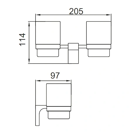 Стакан FRAP F30608 хром Стакан FRAP F30608 хром