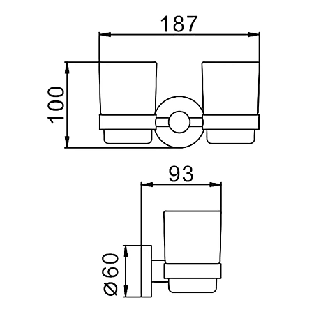 Стакан FRAP F30208 черный Стакан FRAP F30208 черный