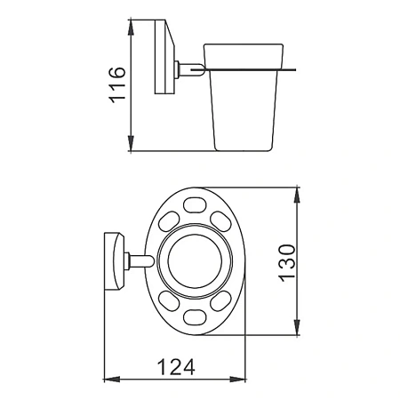 Стакан FRAP F1606-1 хром Стакан FRAP F1606-1 хром
