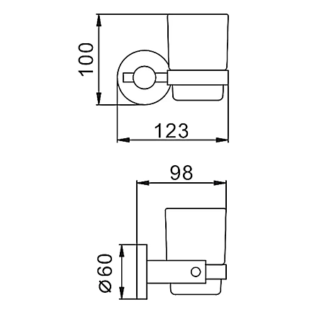 Стакан FRAP F30206 черный Стакан FRAP F30206 черный
