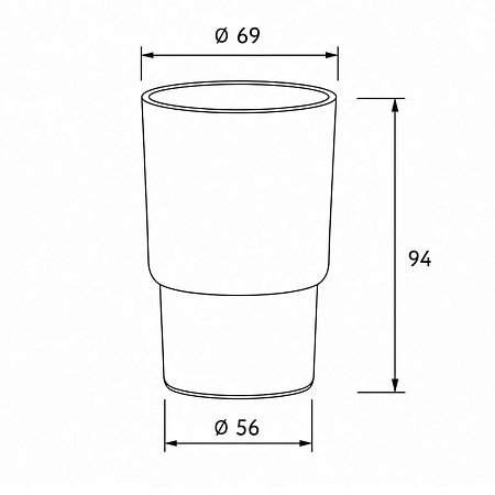 Стакан FRAP F752 белый Стакан FRAP F752 белый