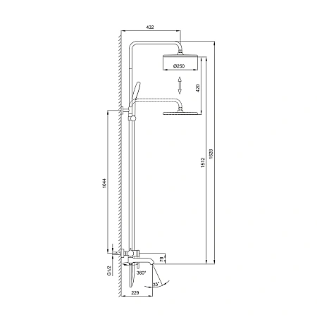 Душевая система GAPPO G2406-6 черный Душевая система GAPPO G2406-6 черный