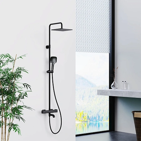 Душевая система GAPPO G2491-6 с термостатом, черный Душевая система GAPPO G2491-6 с термостатом, черный