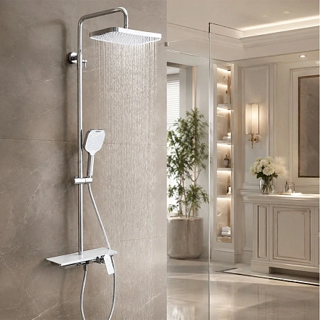 Душевая система GAPPO G2496-10 хром/белый Душевая система GAPPO G2496-10 хром/белый