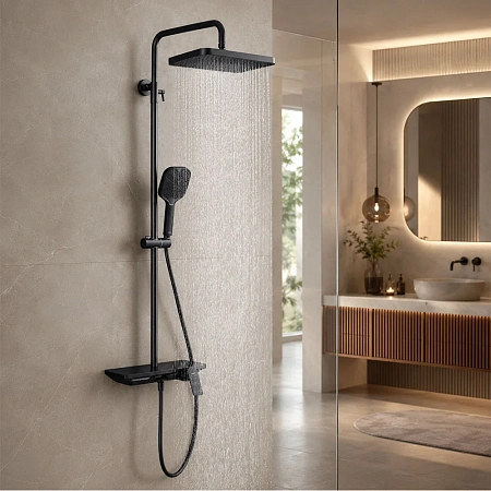 Душевая система GAPPO G2496-16 черный Душевая система GAPPO G2496-16 черный