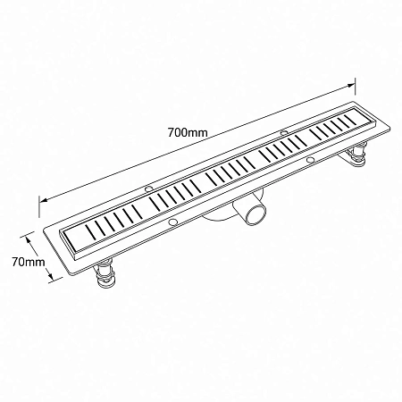 Душевой лоток GAPPO G87007-56 черный Душевой лоток GAPPO G87007-56 черный