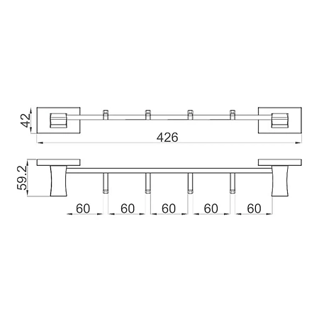 Крючок GAPPO G0716-40 хром Крючок GAPPO G0716-40 хром