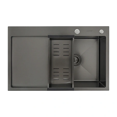 Кухонная мойка GAPPO GS7850-6R графит Кухонная мойка GAPPO GS7850-6R графит