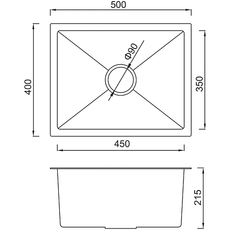 Кухонная мойка GAPPO GS5040-6 оружейная сталь Кухонная мойка GAPPO GS5040-6 оружейная сталь