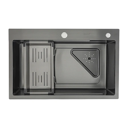 Кухонная мойка GAPPO GS7246-6 оружейная сталь Кухонная мойка GAPPO GS7246-6 оружейная сталь