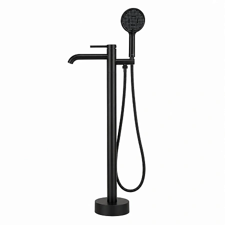 Смеситель для ванны GAPPO G3006-6 напольный, черный Смеситель для ванны GAPPO G3006-6 напольный, черный