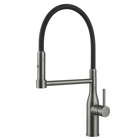 Смеситель для кухни GAPPO G4398-51 с гибким изливом, оружейная сталь Смеситель для кухни GAPPO G4398-51 с гибким изливом, оружейная сталь
