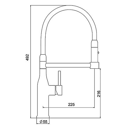 Смеситель для кухни GAPPO G4398-51 с гибким изливом, оружейная сталь Смеситель для кухни GAPPO G4398-51 с гибким изливом, оружейная сталь