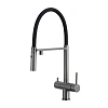 Смеситель для кухни GAPPO G4397-89 с гибким изливом и подключением фильтра, оружейная сталь Смеситель для кухни GAPPO G4397-89 с гибким изливом и подключением фильтра, оружейная сталь