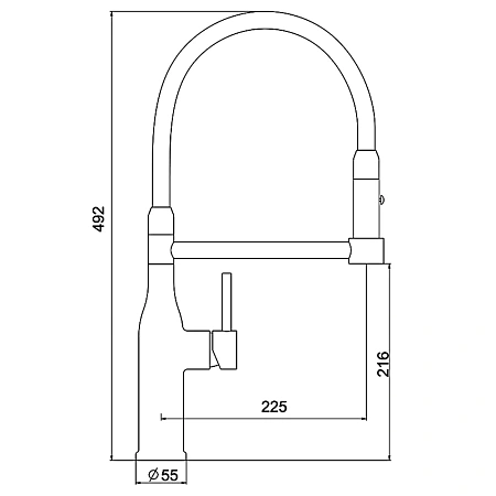 Смеситель для кухни GAPPO G4398-55 с гибким изливом, сатин Смеситель для кухни GAPPO G4398-55 с гибким изливом, сатин