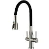 Смеситель для кухни GAPPO G4399-65 с гибким изливом и подключением фильтра, сатин Смеситель для кухни GAPPO G4399-65 с гибким изливом и подключением фильтра, сатин