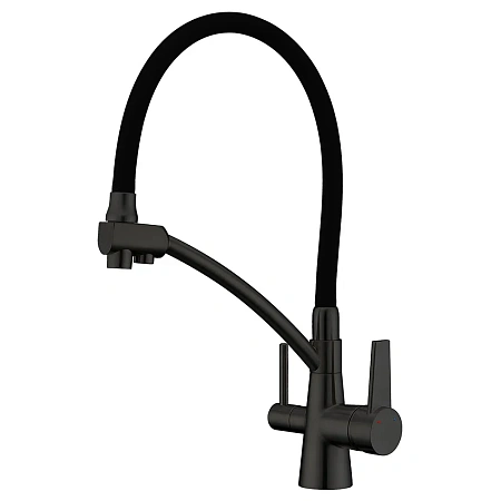 Смеситель для кухни GAPPO G4398-16 с гибким изливом и подключением фильтра, черный