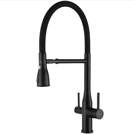 Смеситель для кухни GAPPO G4399-76 с гибким изливом и подключением фильтра, черный Смеситель для кухни GAPPO G4399-76 с гибким изливом и подключением фильтра, черный