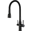 Смеситель для кухни GAPPO G4399-66 с гибким изливом и подключением фильтра, черный Смеситель для кухни GAPPO G4399-66 с гибким изливом и подключением фильтра, черный
