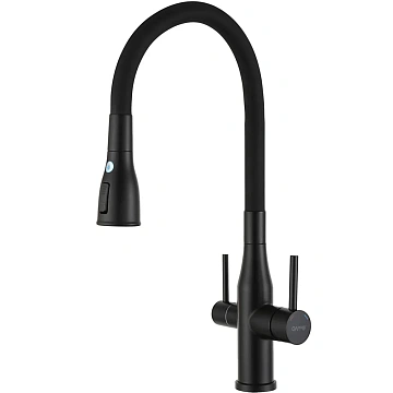 Смеситель для кухни GAPPO G4399-66 с гибким изливом и подключением фильтра, черный