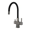 Смеситель для кухни GAPPO G4395-39 с гибким изливом и подключением фильтра, оружейная сталь Смеситель для кухни GAPPO G4395-39 с гибким изливом и подключением фильтра, оружейная сталь