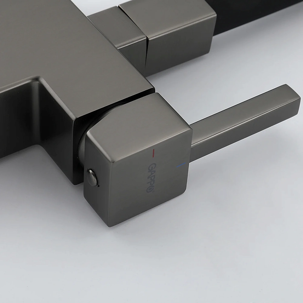 Смеситель для кухни GAPPO G4395-39 с гибким изливом и подключением фильтра, оружейная сталь — Изображение 10