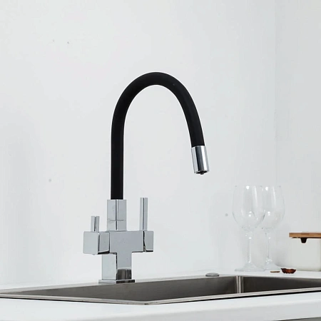 Смеситель для кухни GAPPO G4395-30 с гибким изливом и подключением фильтра, хром Смеситель для кухни GAPPO G4395-30 с гибким изливом и подключением фильтра, хром