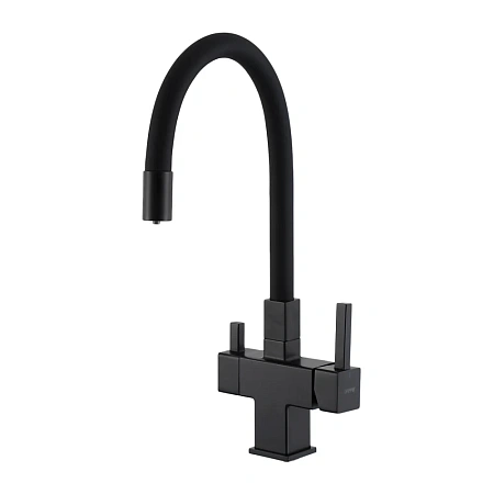 Смеситель для кухни GAPPO G4395-36 с гибким изливом и подключением фильтра, черный Смеситель для кухни GAPPO G4395-36 с гибким изливом и подключением фильтра, черный
