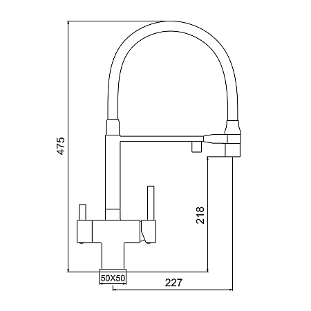 Смеситель для кухни GAPPO G4395-56 с гибким изливом и подключением фильтра, черный Смеситель для кухни GAPPO G4395-56 с гибким изливом и подключением фильтра, черный