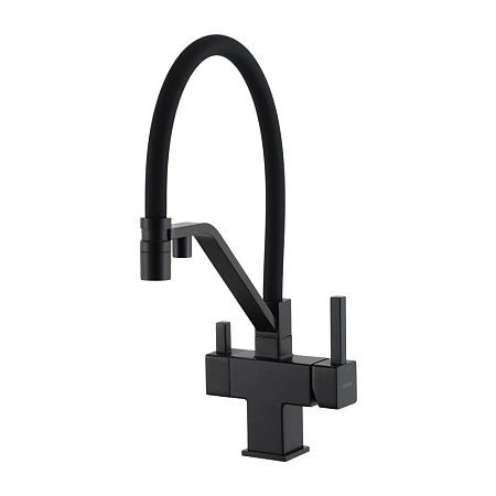 Смеситель для кухни GAPPO G4395-66 с гибким изливом и подключением фильтра, черный Смеситель для кухни GAPPO G4395-66 с гибким изливом и подключением фильтра, черный