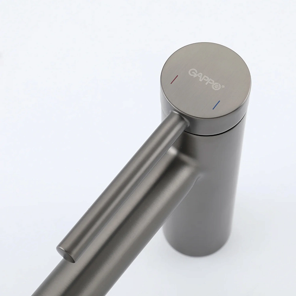 Смеситель для раковины Gappo G1006-9 оружейная сталь — Изображение 8