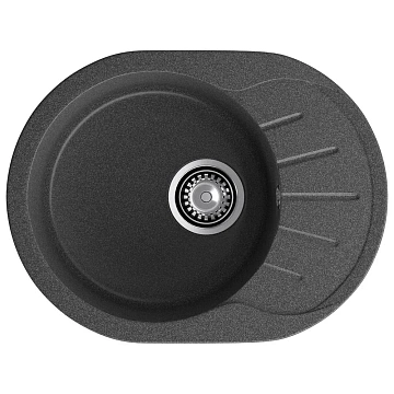 Кухонная мойка GranFest RONDO R-580L графит