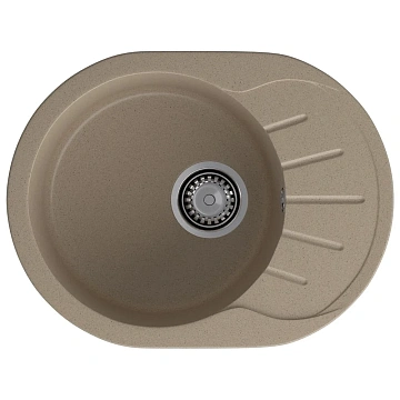 Кухонная мойка GranFest RONDO R-580L песочный