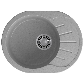Кухонная мойка GranFest RONDO R-580L серый