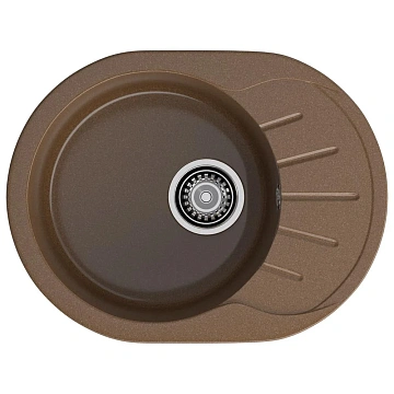 Кухонная мойка GranFest RONDO R-580L терракот