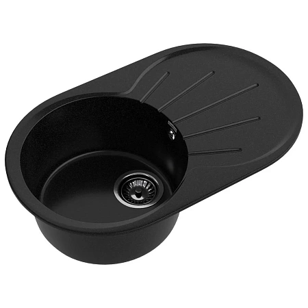 Кухонная мойка GranFest RONDO R-750L черный Кухонная мойка GranFest RONDO R-750L черный