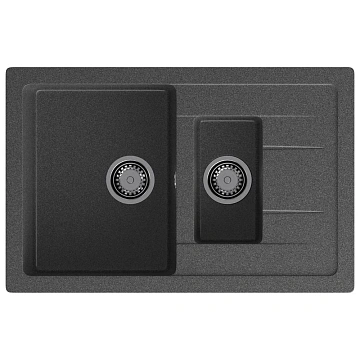 Кухонная мойка GranFest QUADRO Q-775KL графит