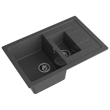 Кухонная мойка GranFest QUADRO Q-775KL графит Кухонная мойка GranFest QUADRO Q-775KL графит