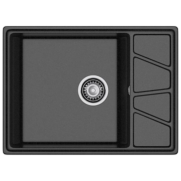 Кухонная мойка GranFest VERTEX V-680L черный